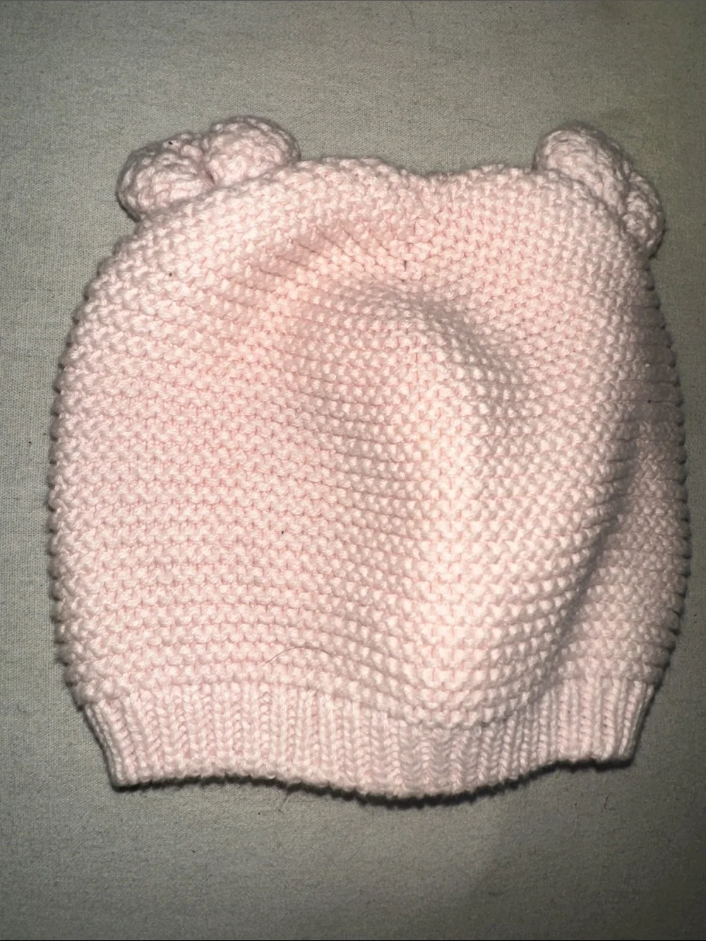 GAP Light Pink Knit Baby Hat with Ear Details - Kids Accessories
